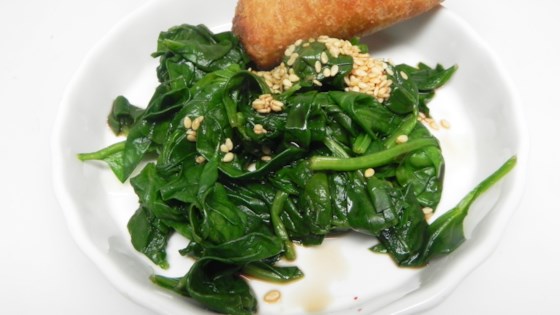 vegan japanese spinach salad