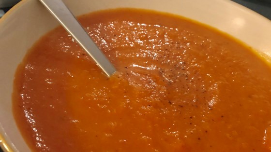 Vegan Roasted Red Pepper And Carrot Soup