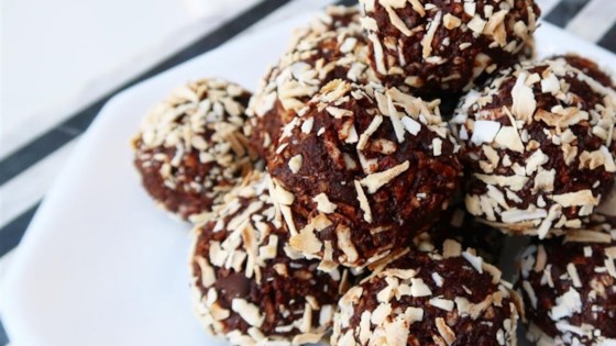 vegan truffles - toasted coconut