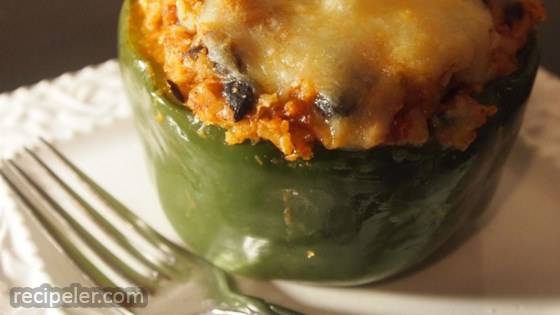Vegetarian Mexican nspired Stuffed Peppers
