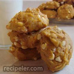 white chocolate pumpkin cookies