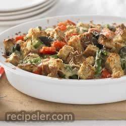 Whole Grain Asparagus And Red Pepper Strata