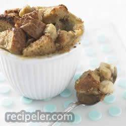 Whole Grain Bread Pudding with Caramelized Bananas