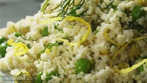 Whole-Wheat Couscous with Parmesan and Peas