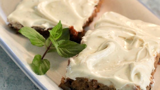 zucchini bars with spice frosting