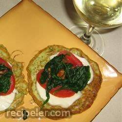 Zucchini Fritters With Fresh Mozzarella And Tomato