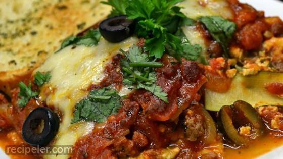Zucchini Lasagna With Beef and Sausage