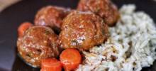 asian sesame sweet-and-sour turkey meatballs