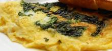baby spinach omelet