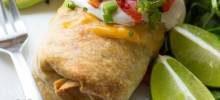 Baked Chicken and Rice Chimichangas