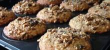 banana oat muffins with sour cream