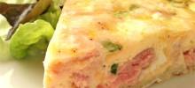 becky's healthier ham and cheese quiche