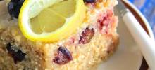 blueberry quinoa with lemon glaze