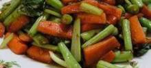 Bok Choy, Carrots and Green Beans