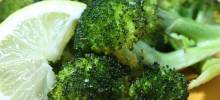 broccoli in roast chicken drippings