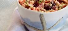 brussels sprout slaw with cranberries