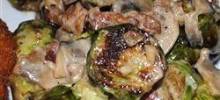brussels sprouts in a sherry bacon cream sauce