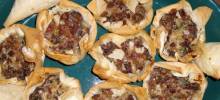 chanterelle mushroom and bacon tartlets