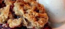 cherry pie with almond crumb topping