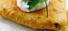 Chicken Chimichangas with Sour Cream Sauce