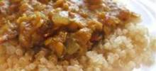 Coconut-Curry Lentil Stew Served over Quinoa