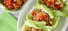 Corned Beef and Cabbage Leaf Wraps with Carrot Salsa
