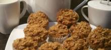 cran-orange oatmeal muffins