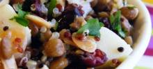 Cranberry Lentil and Quinoa Salad