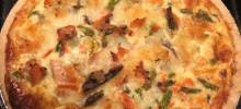 easy salmon and asparagus quiche