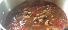 easy sausage-pasta soup