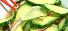 ginger-spiced cucumbers