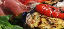 grilled aubergines with prosciutto