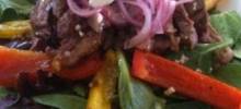Grilled Fajita Steak Salad With Pickled Pink Onions