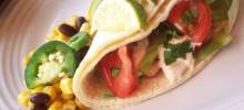 Grilled Fish Tacos with Chipotle-Lime Dressing