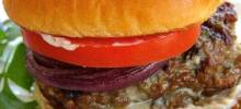 Grilled Gorgonzola-Basil Burgers
