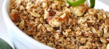 honey-lime granola with almonds