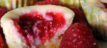 key lime cheesecakes with raspberry swirls