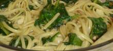 linguine with spinach and brie