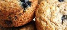 low-fat blueberry bran muffins