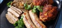 Mixed Grill of Sausage, Chicken and Lamb With Tandoori Flavorings