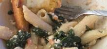 Mostaccioli with Spinach and Feta
