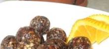 orange-fruit nut truffles