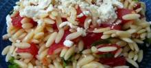 Orzo and Tomato Salad with Feta Cheese
