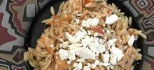 Orzo with Tomato and Fried Tofu