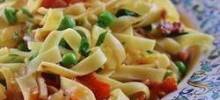 Pasta with Bacon and Peas