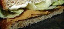 Peanut Butter, Mayonnaise, and Lettuce Sandwich
