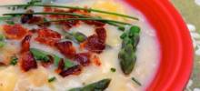 Potato Soup with Bacon and Asparagus