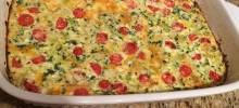 quiche with kale, tomato, and leek