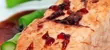 salmon with raspberry ginger glaze