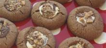 santa's chocolate thumbprint cookies